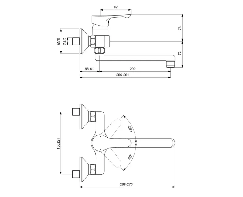 Virtuves maisītājs Ideal Standard Alpha, hroms, BC661AA