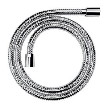 Dušas šļūtene Omnires, 125 cm, ar nerūsējošā tērauda apvalku, ar pretvērpšanās sistēmu, 1/2″ × 1/2″, pulēts hroms 022-XCR