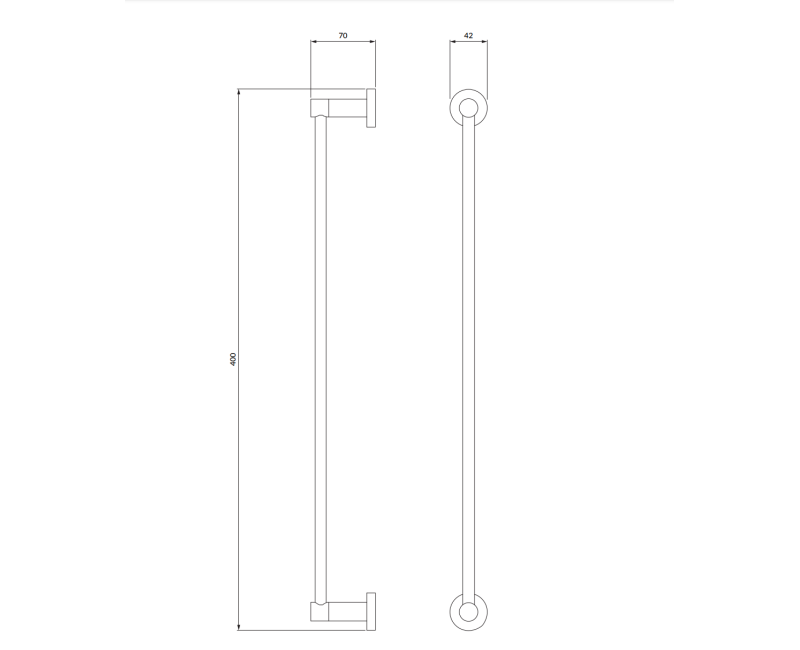 MODERN PROJECT DVIEĻU TURĒTĀJS 40CM MELNS MP60214AT