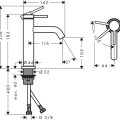 Hansgrohe Tecturis S 110 CoolStart praustuvo maišytuvas, matinė juoda