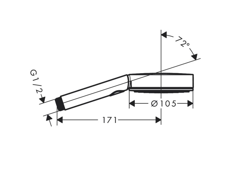 Hansgrohe Ручной душ Pulsify Select S 105 3jet Activation, черный матовый 24100670