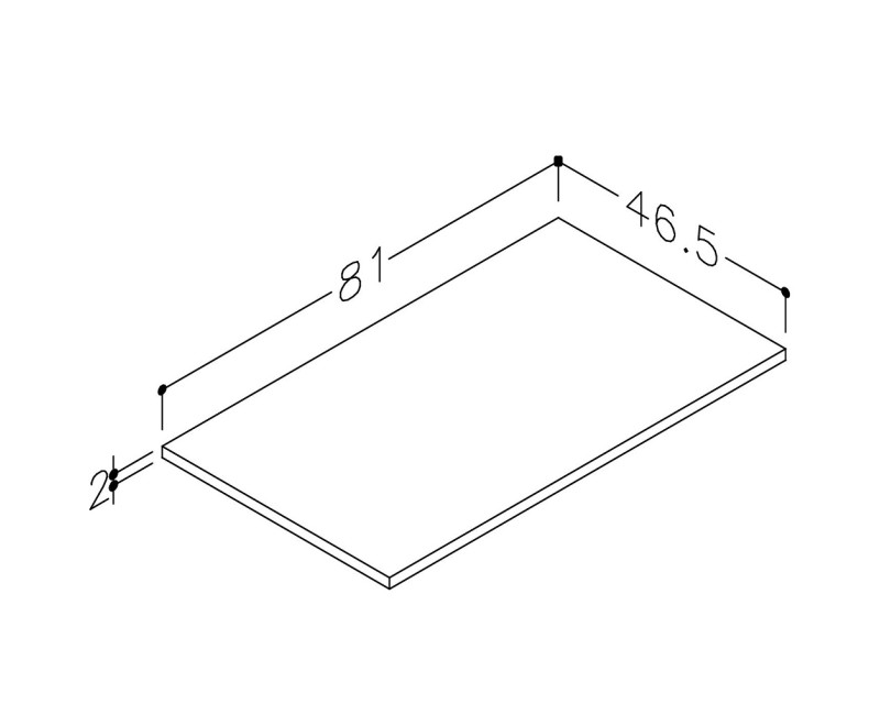 Kame DECTON darbo plokštė 81 cm, WP/8-3/D21
