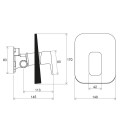 RAVAK 10° Free TD F 066.20 Панель смесителя для душа, X070159