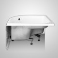 Roltechnik Dušas paliktnis pusapaļš VIKI LUX 900x900, balts