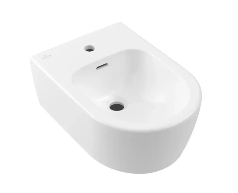 Piekaramais bidē Villeroy & Boch Skyla, CeramicPlus, 530x370x215 mm, Balta 448200RW