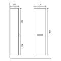 Augstais skapis (Penālis) Riva SU 42 White Matte