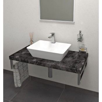 Darba virsma Sapho AVICE 110x50cm, biezums 5cm, šķeldēts akmens AV119
