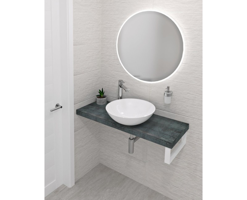 Darba virsma Sapho AVICE 110x36cm, biezums 5cm, akvamarīna krāsa