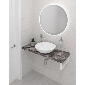 Darba virsma Sapho AVICE 110x36cm, biezums 5cm, pelēks akmens AV11610