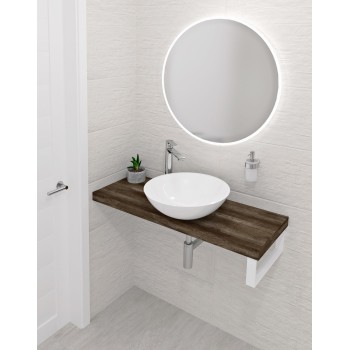 Darba virsma Sapho AVICE 110x36cm, biezums 5cm, tumšs ozols AV11611