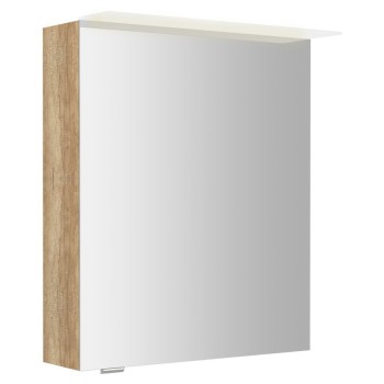 Spoguļskapītis Sapho LINEX ar LED apgaismojumu, 60x70x15cm, kreisais/labais, ozols Alabama LX060-0022