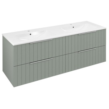Vannas istabas skapītis Sapho CIRASA STRIP Dubultais (bez izlietnes), 139,6x52x46cm, verde krāsā CR141-4444S-21
