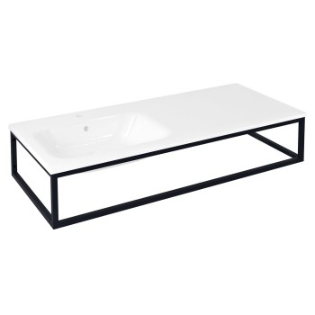 Vannas istabas konsole Sapho SKA konsole zem izlietnes/darbvirsmas 119,7x22x51cm, melna matēta SKA820