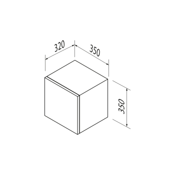 Augstais skapis Sapho ESPACE 35x35x32cm, 1x durvis, kreisā/labā/sudraba ozols ESC730-1111