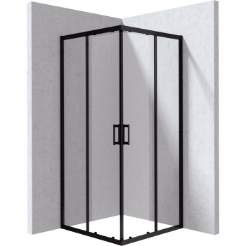 Душевая кабина, квадратная, 90x90 см Deante Funkia Evo, чёрная KYC_N099P