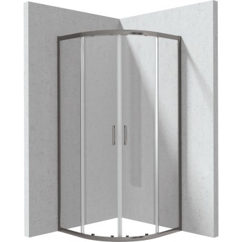 Душевая кабина, полукруглая, 80x80 см Deante Funkia Evo, титан KYP_D088P