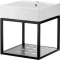 Sienas konsole ar izlietni - 50x50 cm Deante Temisto, nero, белый CDTW6U5S