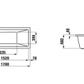Ванна Laufen Pro Акрил 1700х700х460 Белая