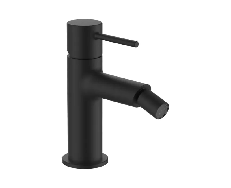 Смеситель для биде Laufen Twinplus Slim, с фиксированным изливом, без клапана PopUp, PVD titanium Черный матовый, HF505410428010