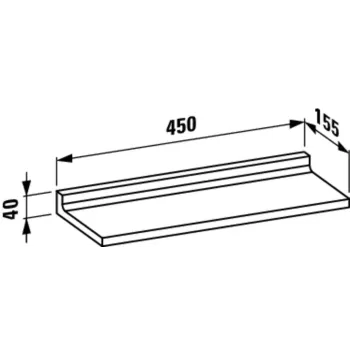 Plaukts Laufen Kartell, sienas montāžas, plastmasas, H3853300820001 oranžs