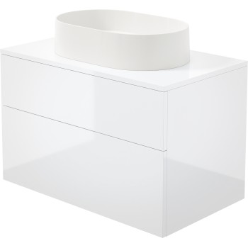 Vannas istabas skapītis Deante Prizma ar granīta izlietni 55x35cm balts glancēts SD6B8SAU6S