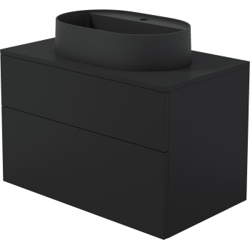 Vannas istabas skapītis Deante Prizma ar granīta izlietni 55x35cm melns SDNB8SNU6B