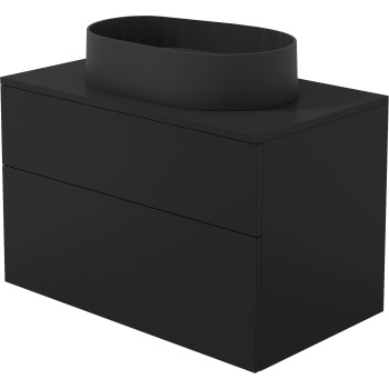 Vannas istabas skapītis Deante Prizma ar granīta izlietni 55x35cm melns SDNB8SNU6S