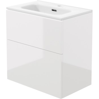 Vannas istabas skapītis Deante Prizma 60cm ar izlietni balts glancēts ST6U6U6U6M