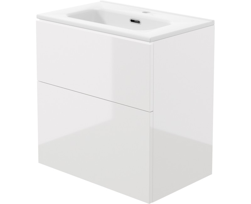 Izlietnes skapītis ar izlietni - 60 cm Deante Prizma balts glancēts ST6U6U6U6M
