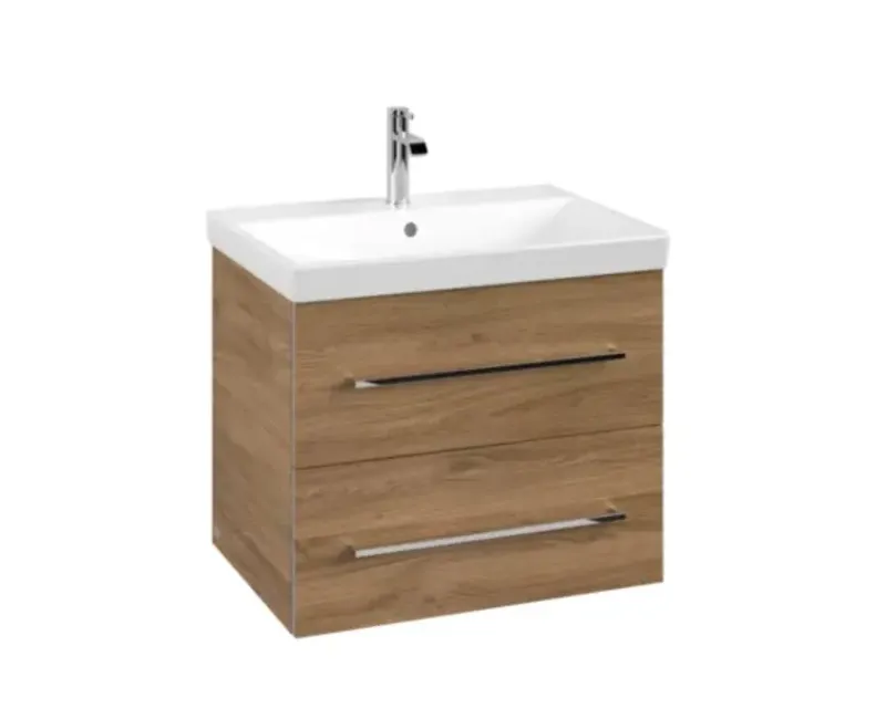 Vannas istabas skapītis Villeroy & Boch Avento 63x51x45cm, 2 atvilknes (bez izlietnes) Kansas Ozols A89000RH