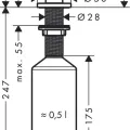 Šķidro ziepju dozators Hansgrohe A41, 500 ml, matēta melna, 40438670 NEW