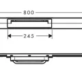 Dušas kanāls Hansgrohe RainDrain Flex, ar nerūsējošā tērauda resti 800, divpusējai uzstādīšanai, griežams, hroms, 56044000 NEW