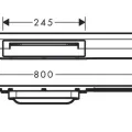 Dušas kanāls Hansgrohe RainDrain Flex, ar nerūsējošā tērauda resti 800, iebūvējams, matēta balta, 56051700 NEW