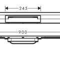 Dušas kanāls Hansgrohe RainDrain Flex, ar nerūsējošā tērauda resti 900, montāžai pie sienas, griežams, hroms, 56052000 NEW