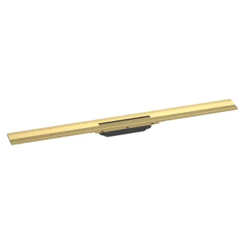 Dušas kanāls Hansgrohe RainDrain Flex, ar nerūsējošā tērauda resti 900, montāžai pie sienas, griežams, pulēts zelts, 56052990 NEW