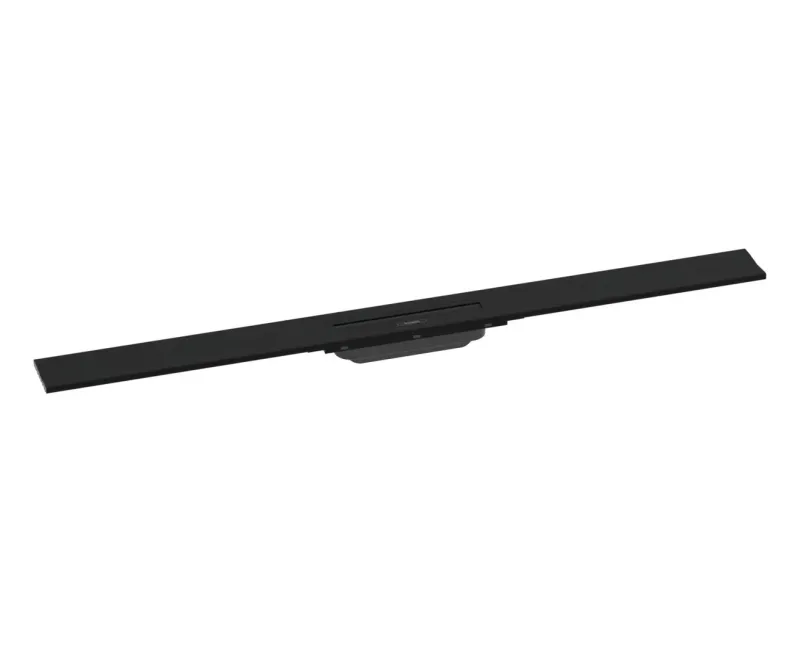 Dušas kanāls Hansgrohe RainDrain Flex, ar nerūsējošā tērauda resti 1000, iebūvējams, matēta melna, 56053670 NEW