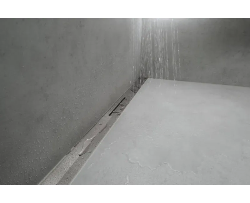 Dušas kanāls Hansgrohe RainDrain Flex, ar nerūsējošā tērauda resti 1000, iebūvējams, matēta nerūsējošā tērauda, 56053800 NEW