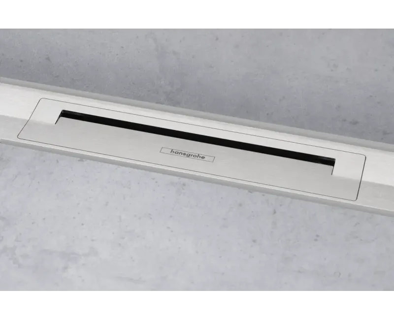 Dušas kanāls Hansgrohe RainDrain Flex, ar nerūsējošā tērauda resti 1000, iebūvējams, matēta nerūsējošā tērauda, 56053800 NEW