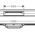 Dušas kanāls Hansgrohe RainDrain Flex, ar nerūsējošā tērauda resti 1000, iebūvējams, matēta nerūsējošā tērauda, 56053800 NEW