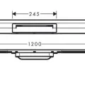 Dušas kanāls Hansgrohe RainDrain Flex, ar nerūsējošā tērauda resti 1200, iebūvējams, matēts nerūsējošais tērauds, 56054800 NEW