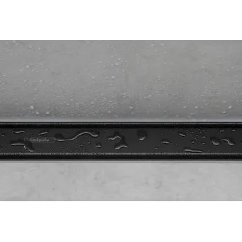 Душевой канал Hansgrohe RainDrain Match, с решеткой из нержавеющей стали 800, с регулируемой по высоте рамой, матовая черная, 56038670