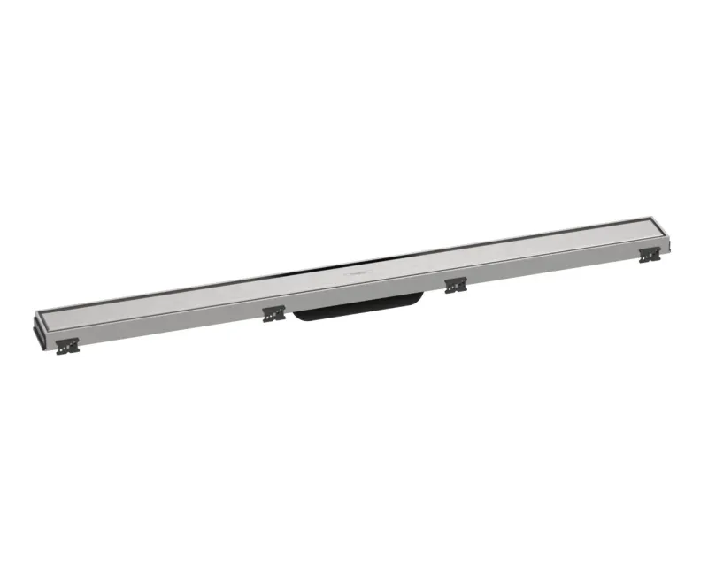 Dušas kanāls Hansgrohe RainDrain Match, ar nerūsējošā tērauda resti 900, ar augstuma regulējamu rāmi, matēta nerūsējošā tērauda, 56040800 NEW