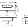 Hansgrohe Трап для душевого лотка uBox Universal, вертикальный 01002180