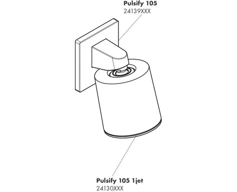 Dušas galva Hansgrohe Pulsify, 8 cm, matēta balta, 24139700 NEW