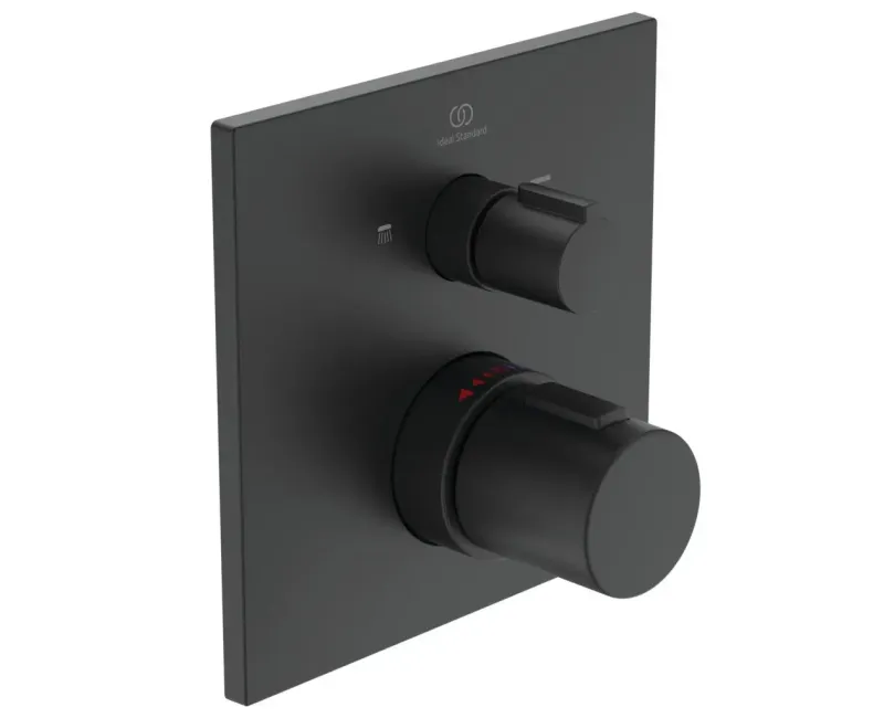 Термостатический смеситель Ideal Standard CeraTherm, на 2 устройства, черный, A7523XG