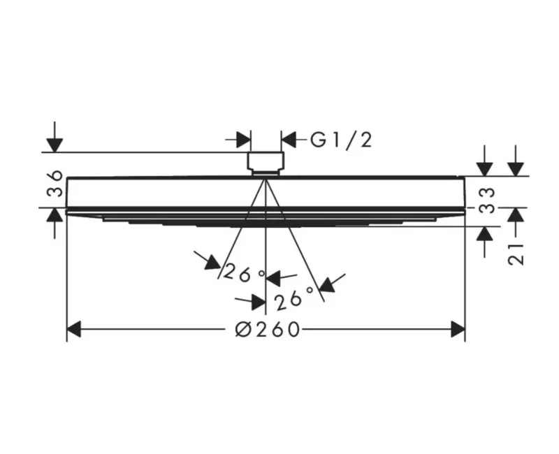 Душевая голова Hansgrohe Pulsify S 260, EcoSmart, матовая белая, 24141700