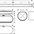 Plaukts vannas istabai Hansgrohe WallStoris, komplekts, matēta melna, 27968670 NEW