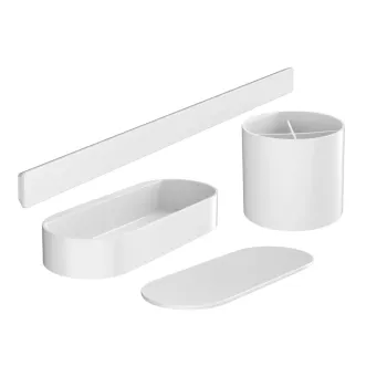 Plaukts vannas istabai Hansgrohe WallStoris, komplekts, matēta balta, 27968700 NEW