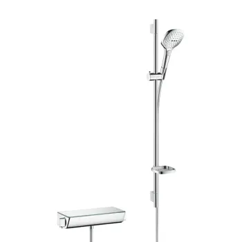 Душевая система Hansgrohe Raindance Select E, с термостатом Ecostat Select, 3 режима, хром, 27039000