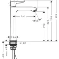 Vonios praustuvo maišytuvas Hansgrohe Metris New, Aukštas chromas, 31185000 NEW